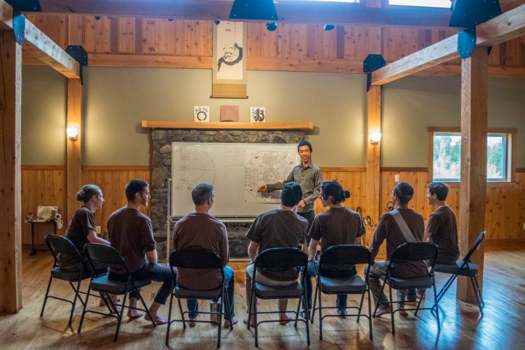 Residents gathered for a strategy meeting in the main hall